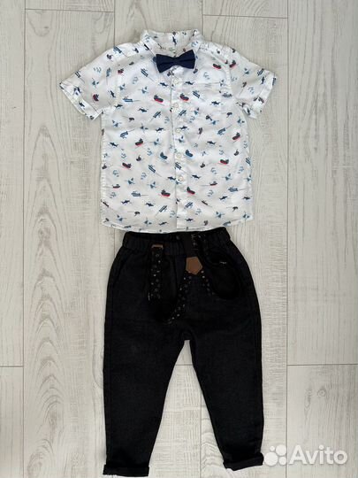 Вещи пакетом рубашка и брюки zara 98