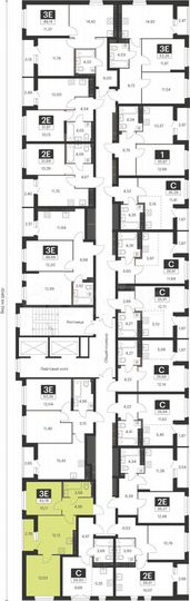 2-к. квартира, 43,8 м², 12/16 эт.