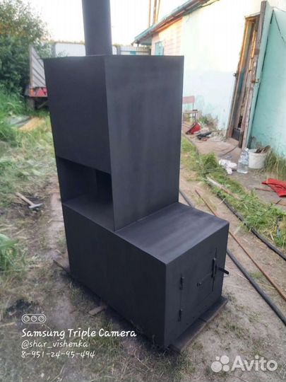 Печь для бани с баком