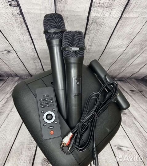 Колонки eltronic 2 микрофона 300 вт