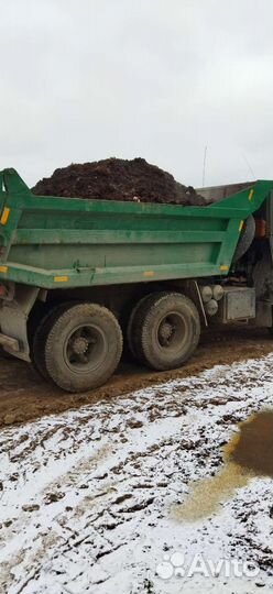 Навоз на огород, перегной, плодородная земля, торф