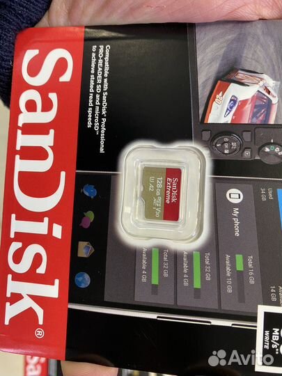 Карта памяти micro sd 128 Sandisk extrem (190/90)