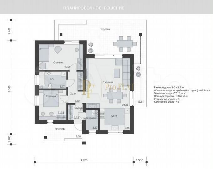 Дом 140 м² на участке 10 сот.