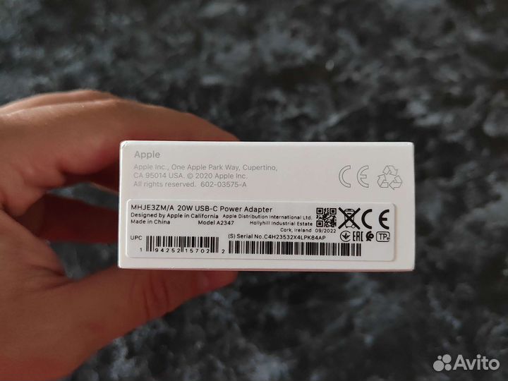 Новый оригинальный блок Apple 20W