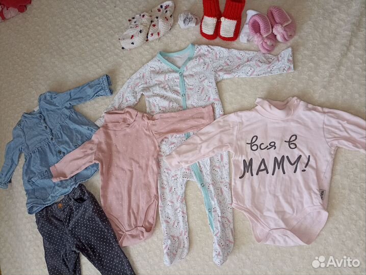 Вещи пакетом для девочки 74-80 Zara hm