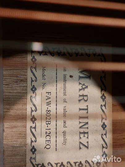 Гитара эл. Акустическая Martinez 12 струнная