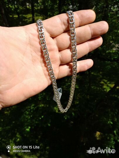 Серебряная цепь бисмарк 65 см