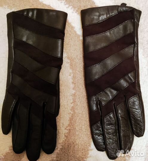 Перчатки кожаные женские