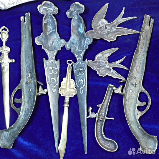 Настенный декор.Рыцари.Ласточки.Латунь.Англия