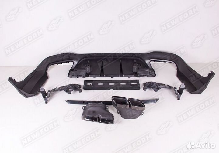 Диффузор насадки 63 AMG черный Mercedes GLC