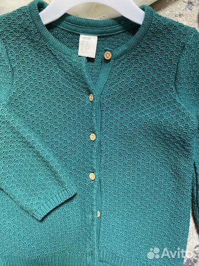 Вещи на девочку пакетом (3кофты, 3 платья) 86-92