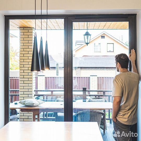 Алюминиевые двери теплый профиль алютех