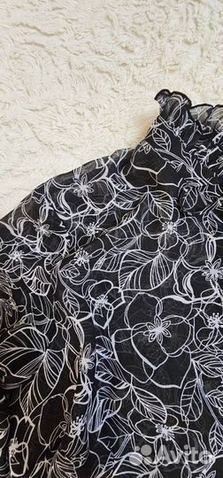 Блузка женская 48 50 чёрная белая