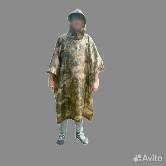 Дождевик пончо,военный