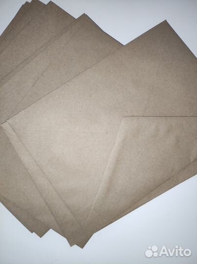 Крафтовые конверты С5 (162х229 мм), по 10 шт