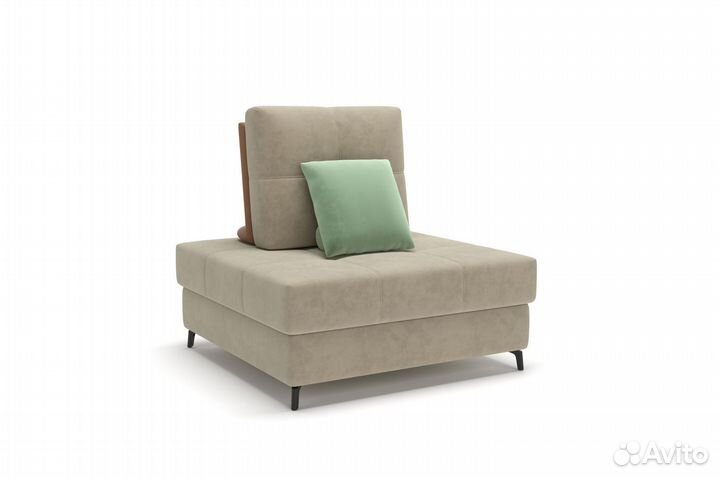 Reef кресло с ящиком замша бежевый