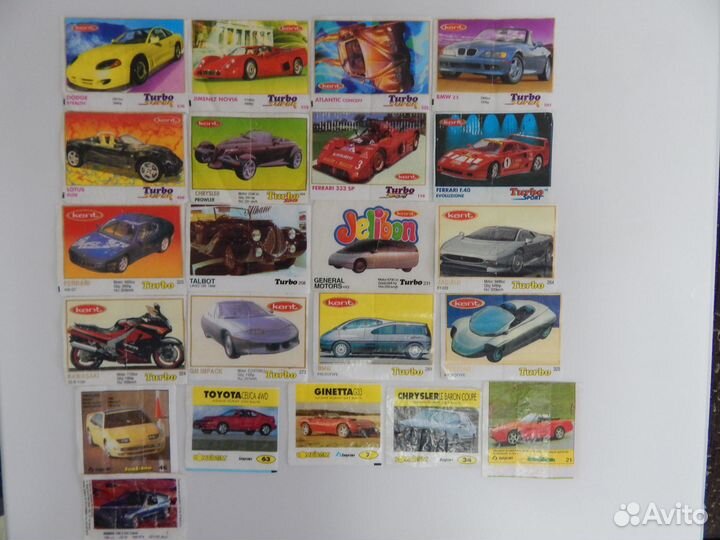 Вкладыши от жвачек Turbo b bombibom