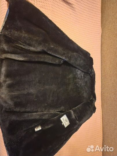 Кожаная дубленка мужская 48