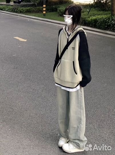 Толстовка y2k оверсайз, теплая