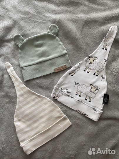 Хлопковые шапочки детские