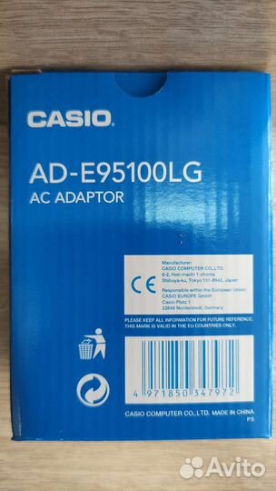 Для синтезатора Casio блок питания