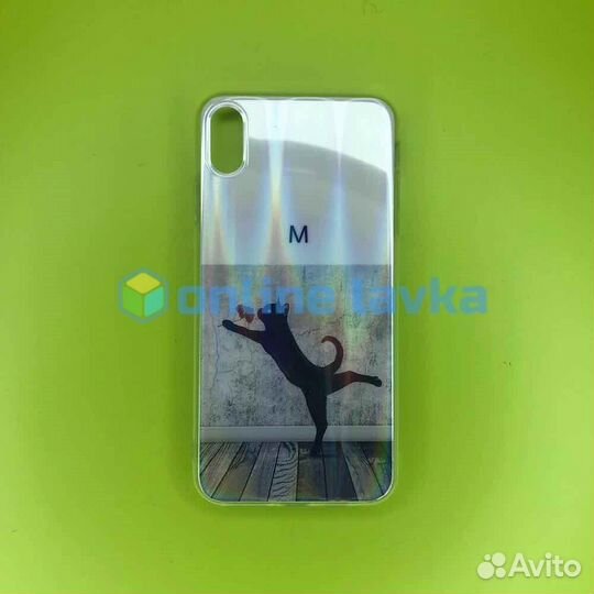 Чехол принт для iPhone Xs Max черная киса