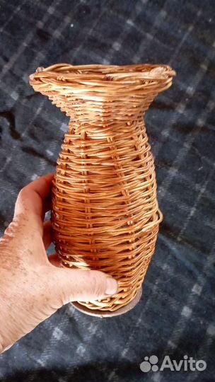 Ваза плетёная из натуральной лозы