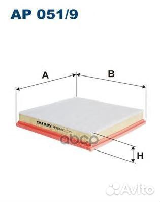 Фильтр воздушный opel AP0519 Filtron