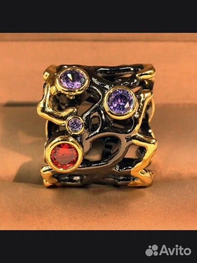 Комплект кольцо серьги пусеты на праздник