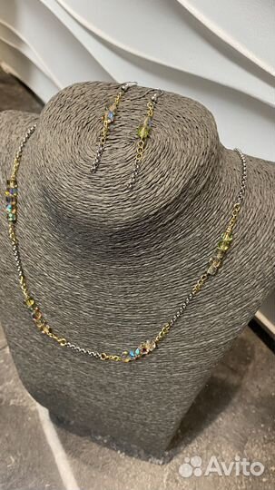 Комплект украшений с кубическими кристалами