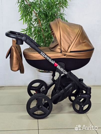 Коляска 3в1 Verdi Mirage Limited (бронза/эко-кожа)