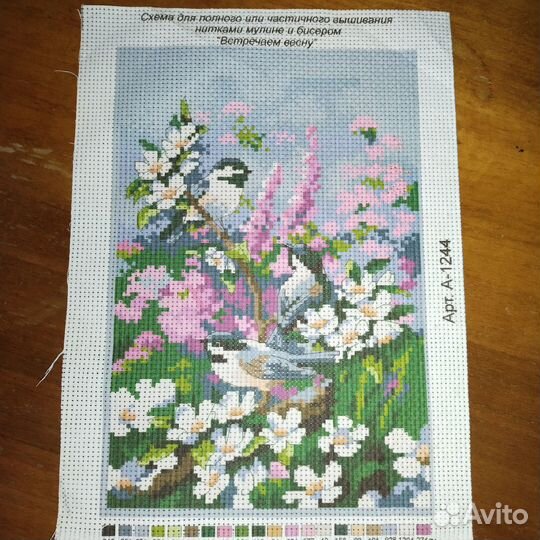 Вышивка крестиком с рисунком на канве