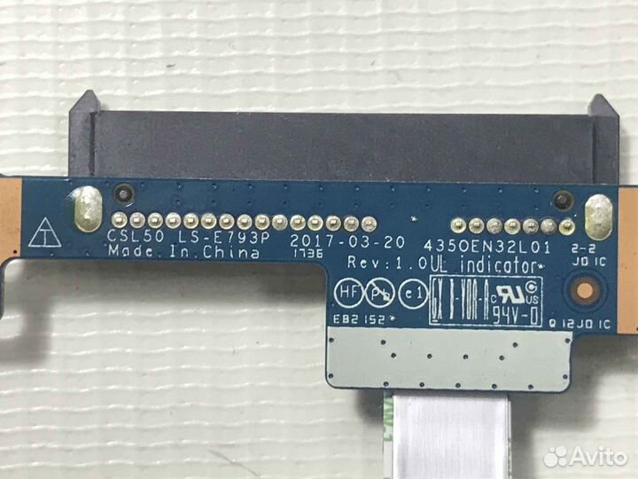 Плата SATA HDD/SSD HP 15-BS018UR LS-E793P