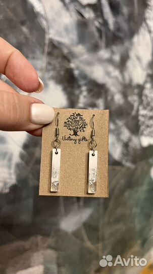 Серьги из эпоксидной смолы