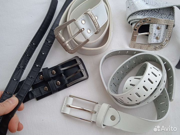 Ремень пояс женский кожа экокожа текстиль