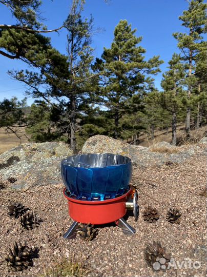 Газовая походная плитка с защитой от ветра