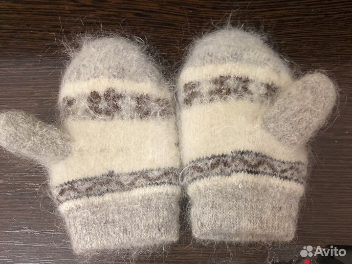 Варежки пуховые детские