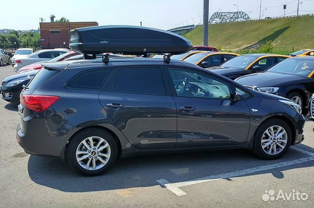 Автобокс на крышу Koffer 440 L (черный матовый)