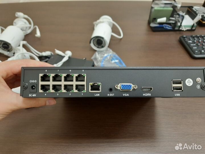 Комплект Видеонаблюдения NVR 4K 8 PoE +4 камеры 3