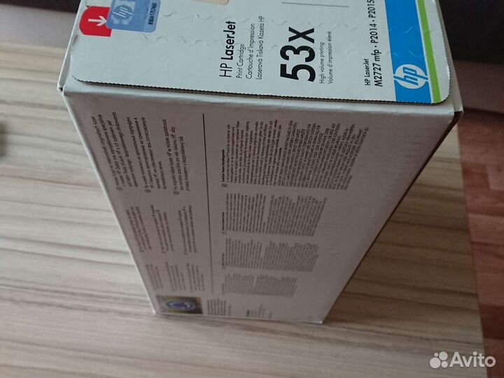 Коробка картриджа hp laserjet q7553x оригинальная