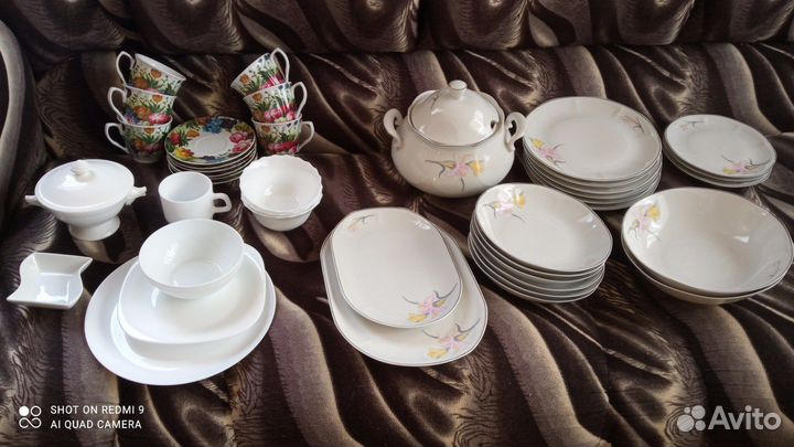 Сервиз, тарелки, сахарницы, чашки СССР