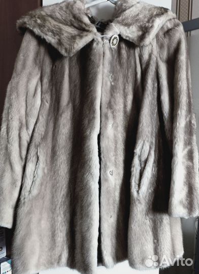 Шуба норковая автоледи с капюшоном