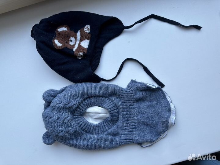 Шапки для малыша на 6-12 мес