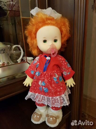 Кукла СССР Даша с соской Ф-ка 8 марта 43см