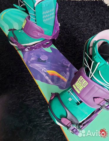 Сноуборд, крепления, ботинки. Salomon