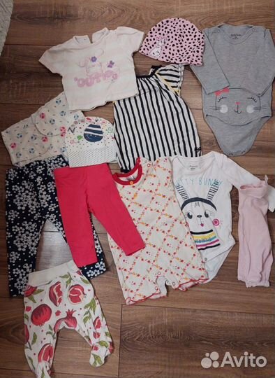Детские вещи пакетом на девочку 3-9 месяцев