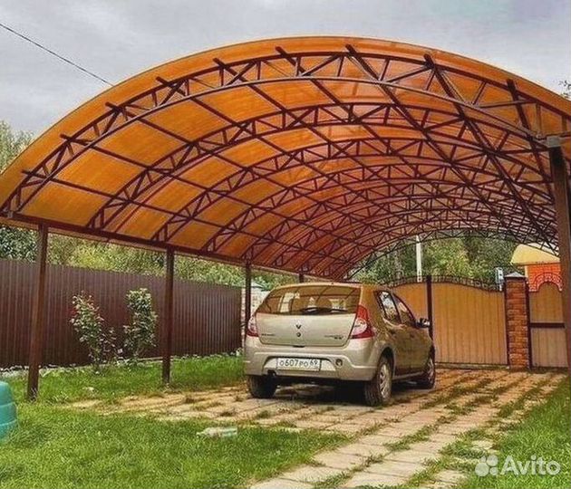 Навесы из поликарбоната под ключ