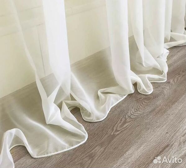 Тюль вуаль молочная 260/300