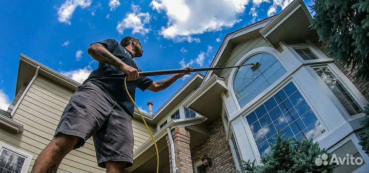 Мойка окон коттеджей и загородных домов, фахверков