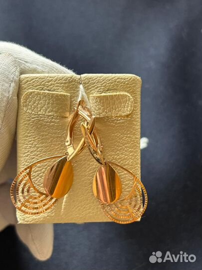 Золотые серьги 375пробы